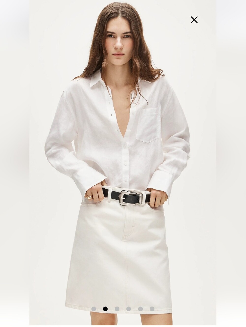 J.Crew Garçon classic button-up shirt in Baird McNutt Irish linen Sz0 $118 White